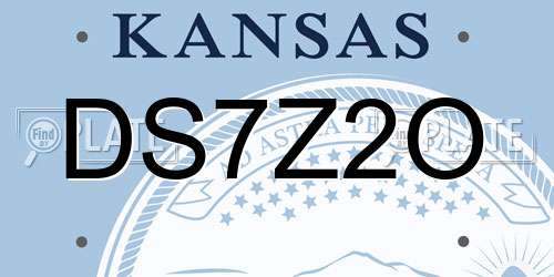DS7Z2O Kansas License Plate