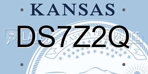 DS7Z2Q Kansas License Plate