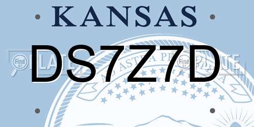 DS7Z7D Kansas License Plate