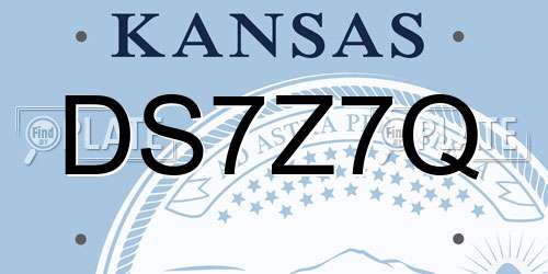 DS7Z7Q Kansas License Plate
