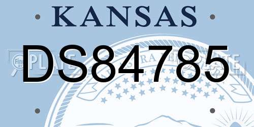 DS84785 Kansas License Plate