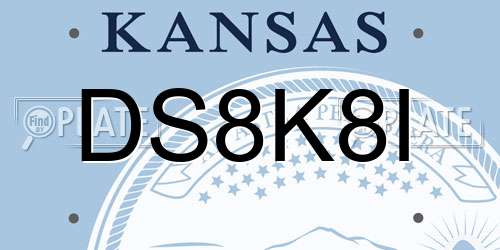 DS8K8I Kansas License Plate