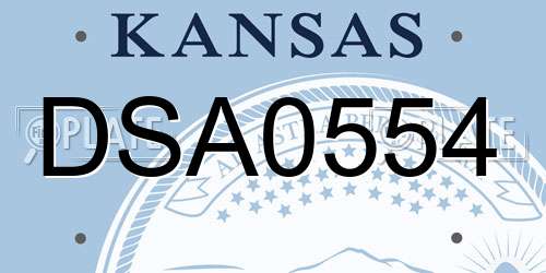 DSA0554 Kansas License Plate