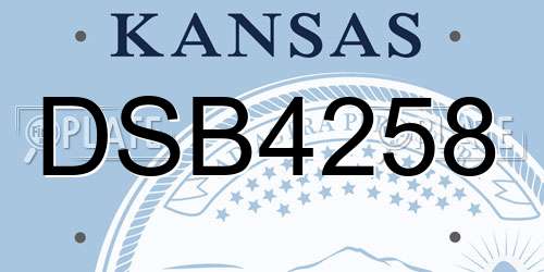 DSB4258 Kansas License Plate