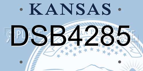 DSB4285 Kansas License Plate