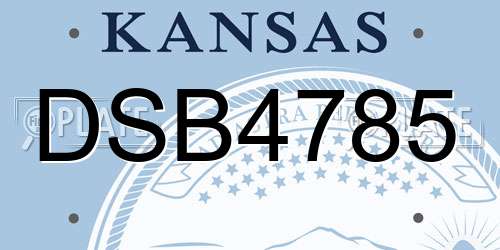 DSB4785 Kansas License Plate