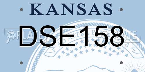 DSE158 Kansas License Plate