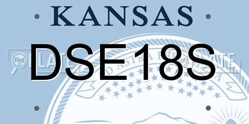 DSE18S Kansas License Plate