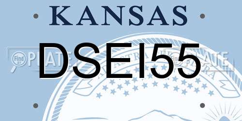 DSEI55 Kansas License Plate