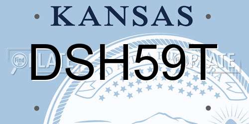 DSH59T Kansas License Plate