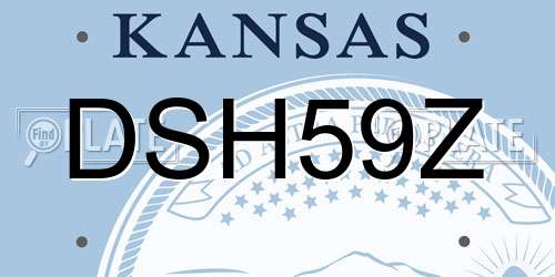 DSH59Z Kansas License Plate