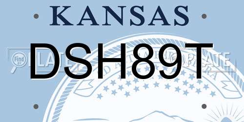 DSH89T Kansas License Plate