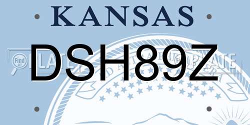 DSH89Z Kansas License Plate