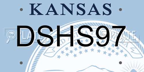 DSHS97 Kansas License Plate