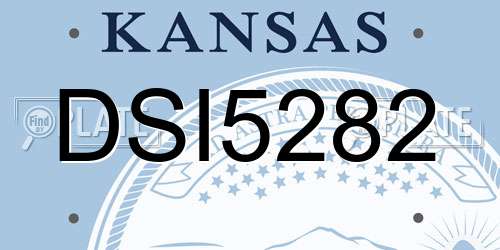 DSI5282 Kansas License Plate