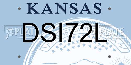 DSI72L Kansas License Plate