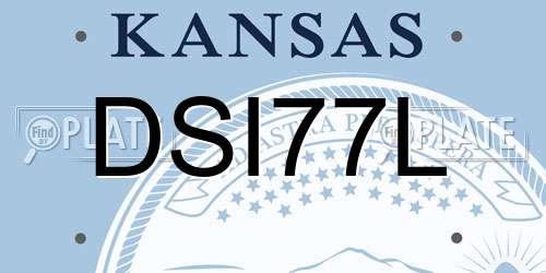 DSI77L Kansas License Plate