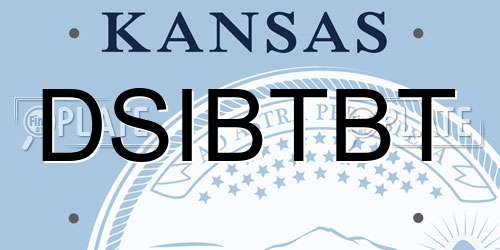 DSIBTBT Kansas License Plate
