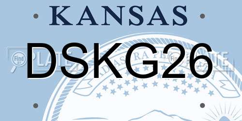 DSKG26 Kansas License Plate