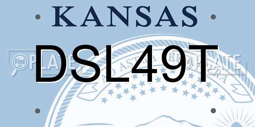DSL49T Kansas License Plate