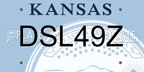 DSL49Z Kansas License Plate