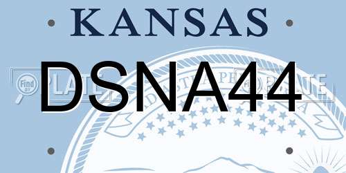 DSNA44 Kansas License Plate