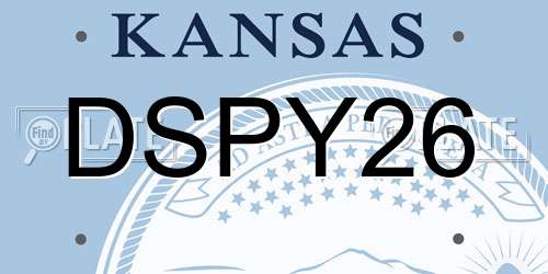 DSPY26 Kansas License Plate