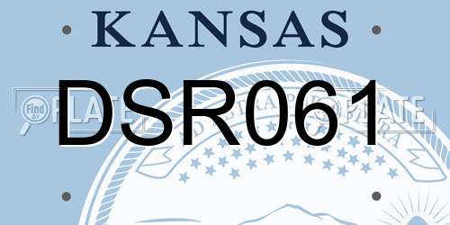DSR061 Kansas License Plate