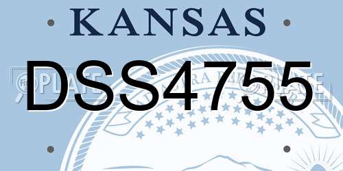 DSS4755 Kansas License Plate