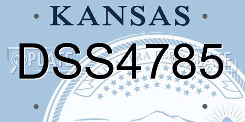 DSS4785 Kansas License Plate