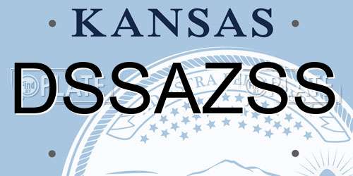 DSSAZSS Kansas License Plate