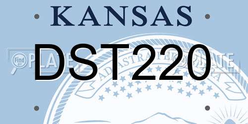 DST220 Kansas License Plate