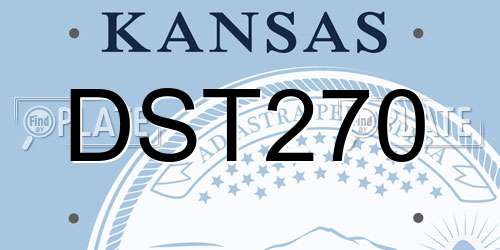 DST270 Kansas License Plate