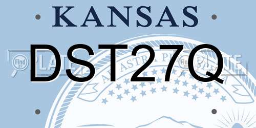 DST27Q Kansas License Plate
