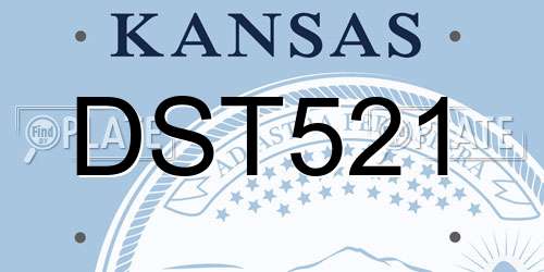 DST521 Kansas License Plate