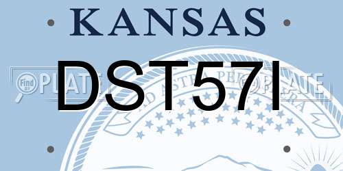 DST57I Kansas License Plate