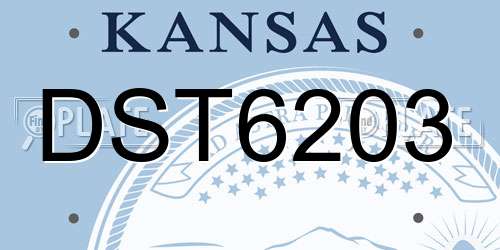 DST6203 Kansas License Plate