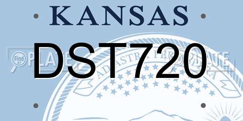 DST720 Kansas License Plate