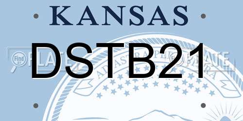 DSTB21 Kansas License Plate