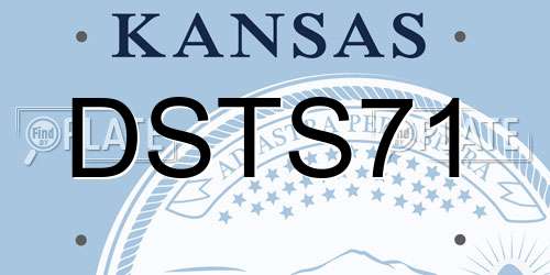 DSTS71 Kansas License Plate