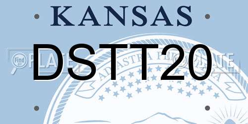 DSTT20 Kansas License Plate