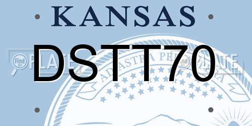 DSTT70 Kansas License Plate