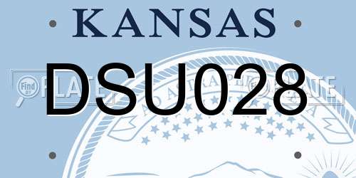 DSU028 Kansas License Plate