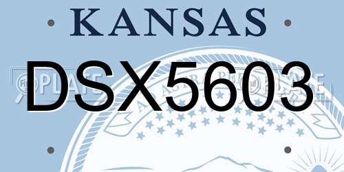 DSX5603 Kansas License Plate