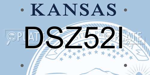 DSZ52I Kansas License Plate