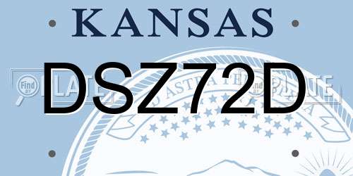 DSZ72D Kansas License Plate