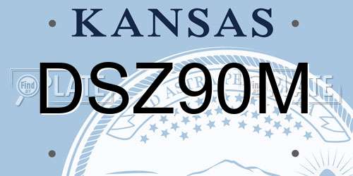 DSZ90M Kansas License Plate