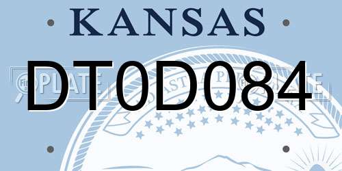 DT0D084 Kansas License Plate