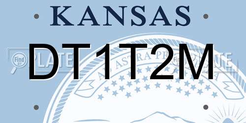 DT1T2M Kansas License Plate
