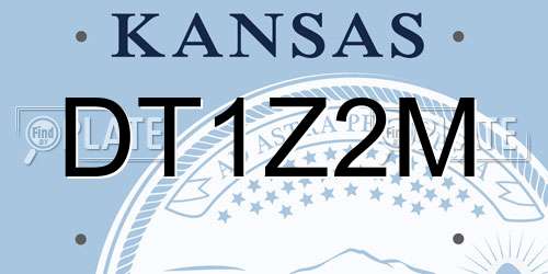 DT1Z2M Kansas License Plate